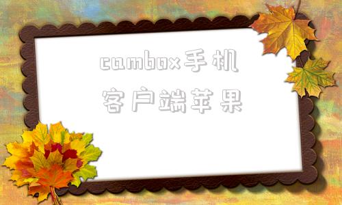 cambox手机客户端苹果苹果iphone官网购买入口